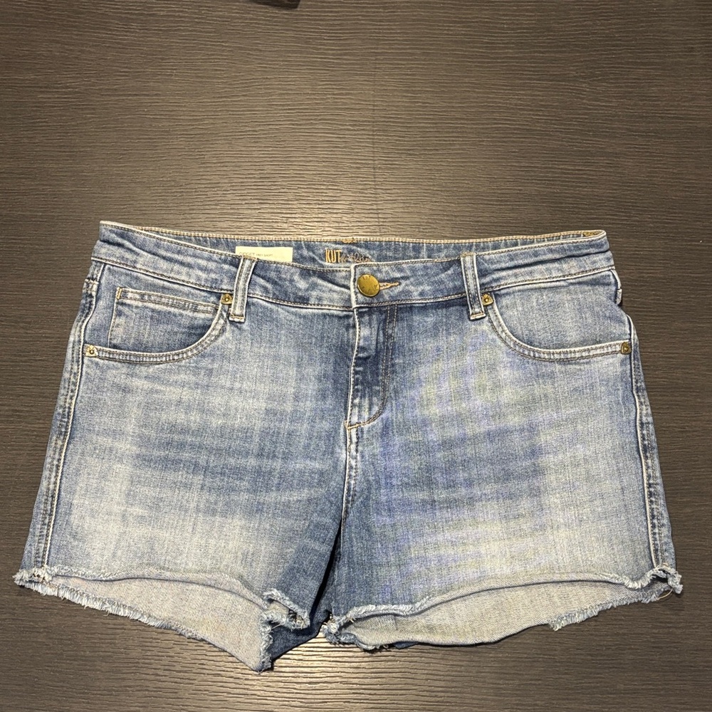 Kut From The Kloth‎ Women’s Blue Denim Gidget Frey Shorts Size 10